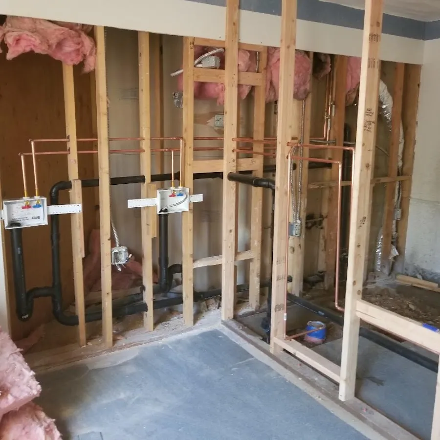 Copper pipe rough-in and plumbing installation in White Plains
